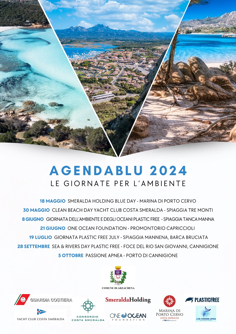 locandina calendario AgendaBLU 2024 con loghi partner