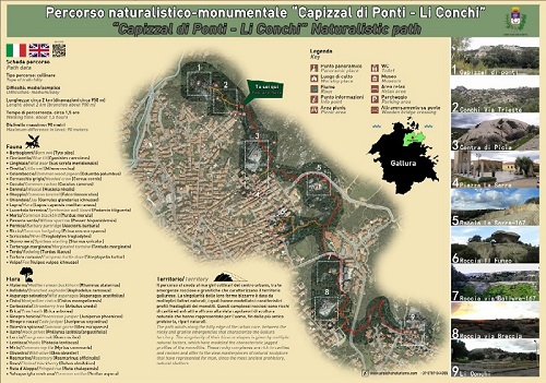 Arzachena proposta pannello-informativo-percorso naturalistico Capizzal di ponti-Li Conchi