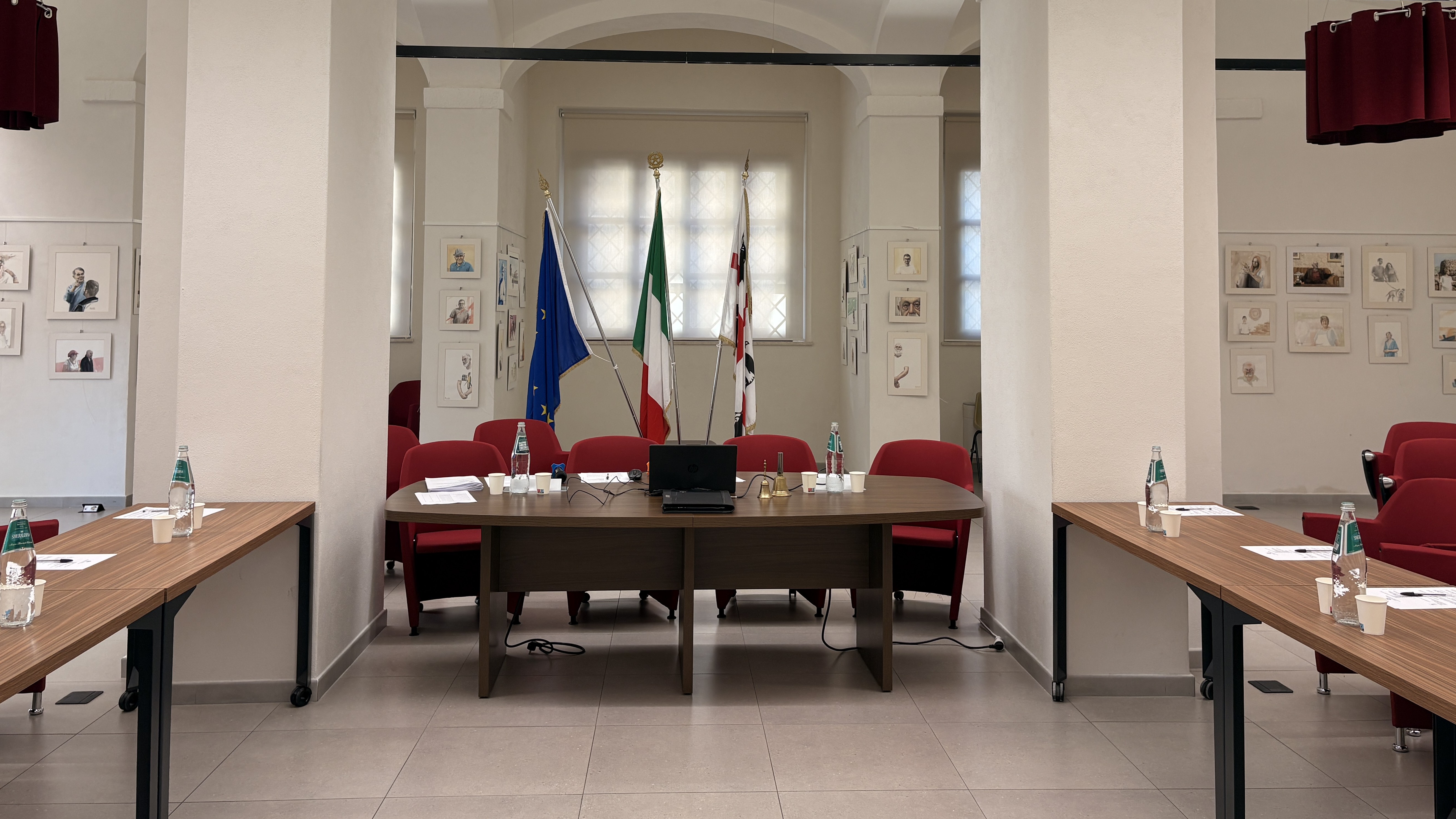 La sala consiliare allestita nello Spazio Nexus