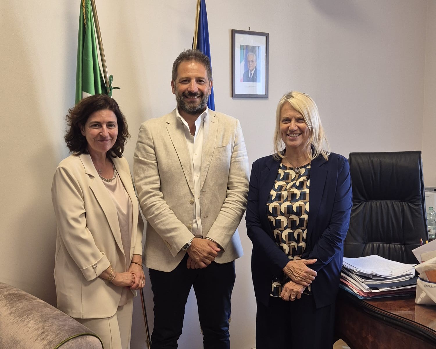 Da sinistra Cristina Usai, Roberto Ragnedda e Paola Spena a Roma -  giugno 2025