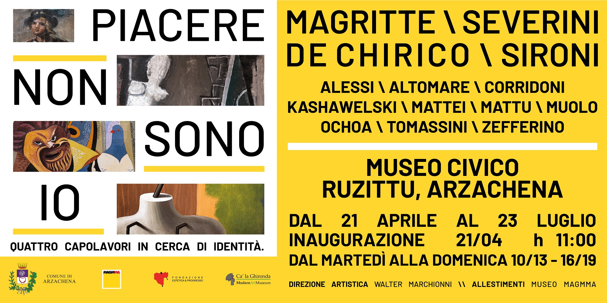 Arzachena mostra Piacere non sono io 2023 locandina web