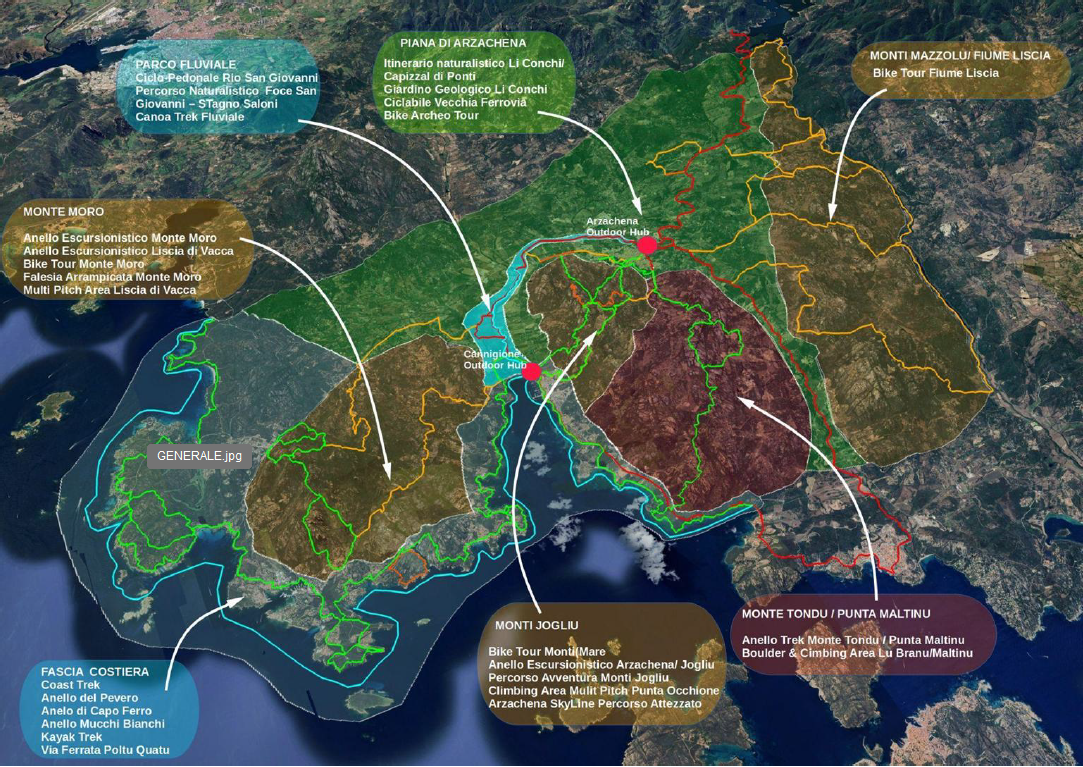 stralcio del piano Arzachena outdoor coast 2030